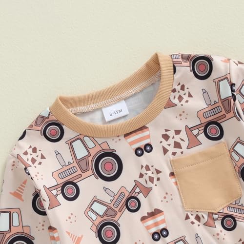 Perfect Toddler Boys Fall Outfit Stylish Cartoon Print Comfortable Mismatched Dads Set