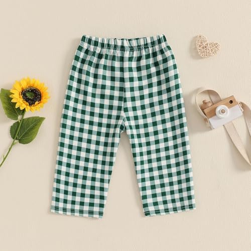 Biayxms toddler wide leg plaid pants boys girls