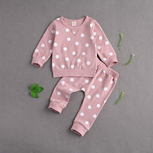 Long Sleeve Polka Dot 2-Piece Outfit Set for Kids