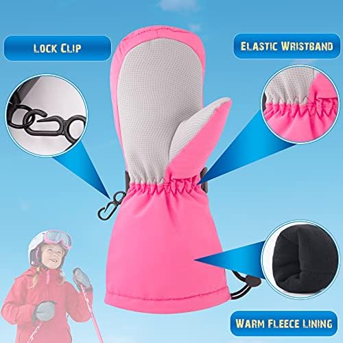 BAVST Waterproof Kids Gloves for Winter Sports Ages 1-5