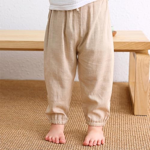 Kids Linen Harem Pants for Boys Girls Spring Summer Lounge