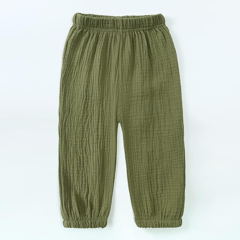 MYGBCPJS Baby Boys Girls 3-Pack Cotton Linen Trousers Casual Long Bloomers