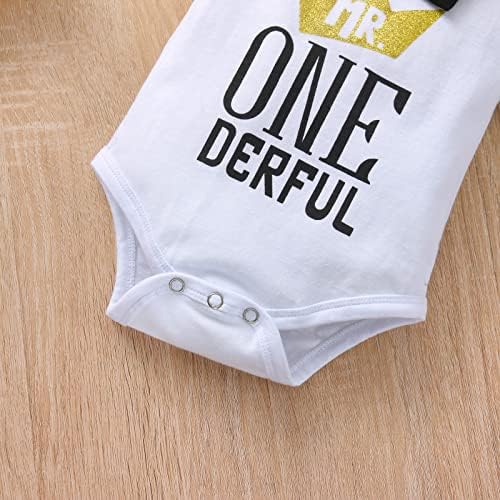 LUZOZEZO Baby Boy 1st Birthday Romper Pants Set