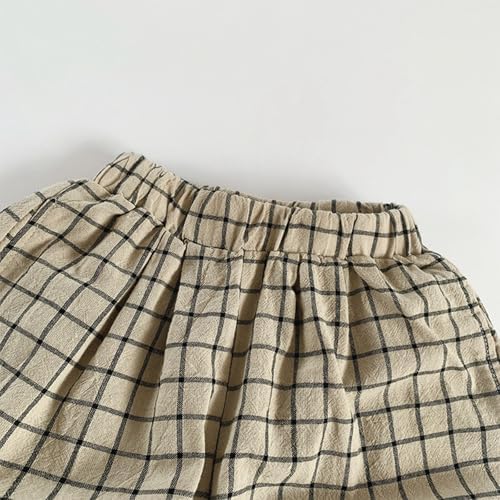 Comfortable Stripe Checkers Cotton Pants for Kids Boys Girls - AllDay Long