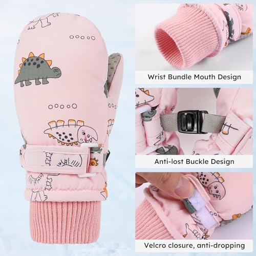 Reusable Toddler Snow Mittens for Boys and Girls