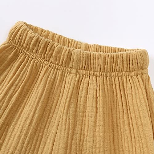 JEATHA Boys Girls Cotton Linen Pants