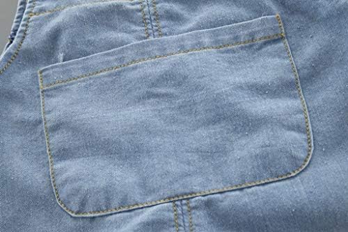 Hfolob Baby Boys Girls Denim Suspender Trousers