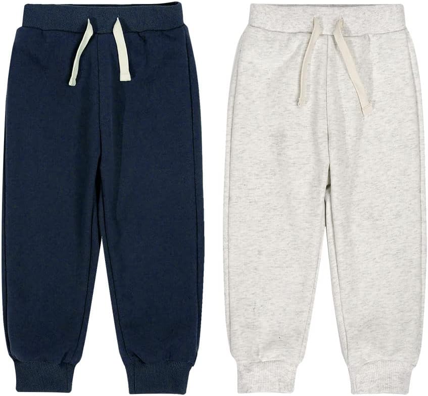2 Pairs of Cozy Fleece Jogger Pants for Babies