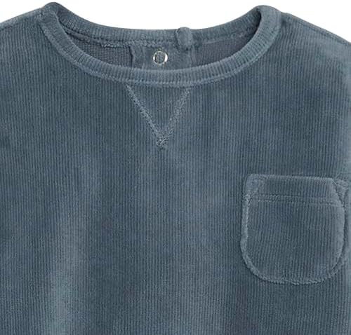 Modern Moments by Gerber Baby Velour 2-Piece Drop Shoulder Top Pant Set