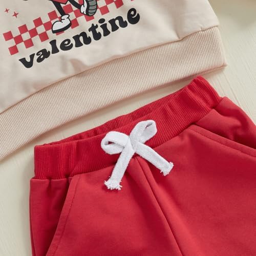 Canis toddler boys Valentines Day sweatshirt and jogger pants set