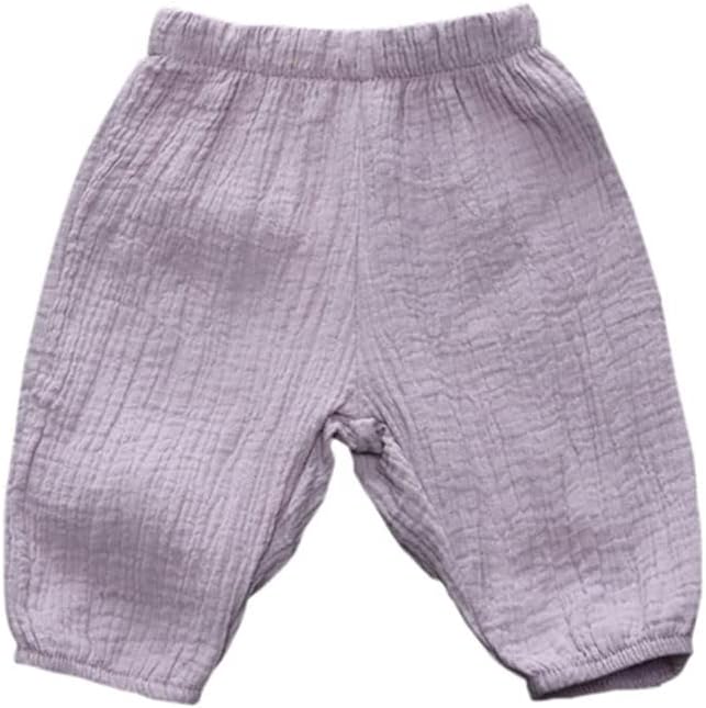 Hwafan Toddler Cropped Harem Pants Purple 2T