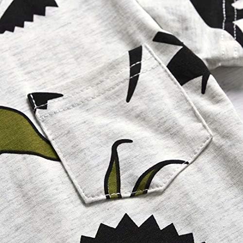 Tepuce Boys Dinosaur T-Shirt and Shorts Summer Outfit for Toddlers