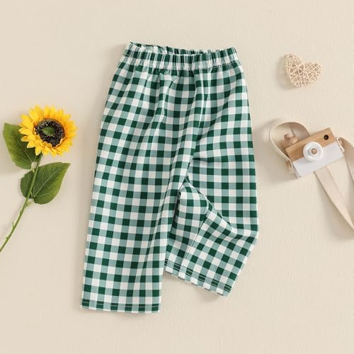 Biayxms toddler wide leg plaid pants boys girls