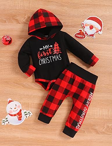 Bilison Newborn Christmas Outfits Set