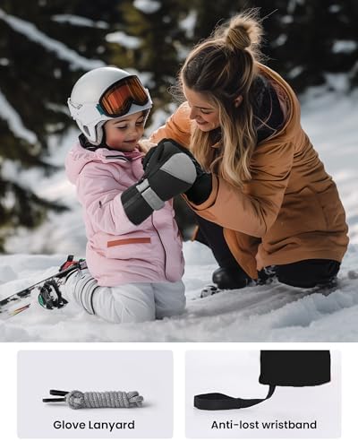 Caracaleap Toddler Kids Waterproof Snow Mittens