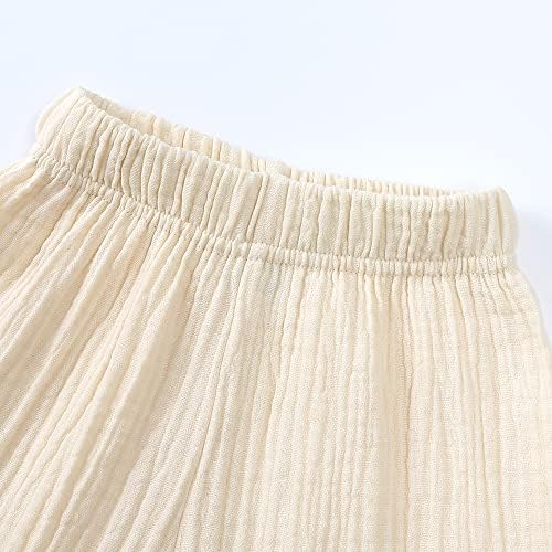 MYGBCPJS Baby Boys Girls 3-Pack Cotton Linen Trousers Casual Long Bloomers