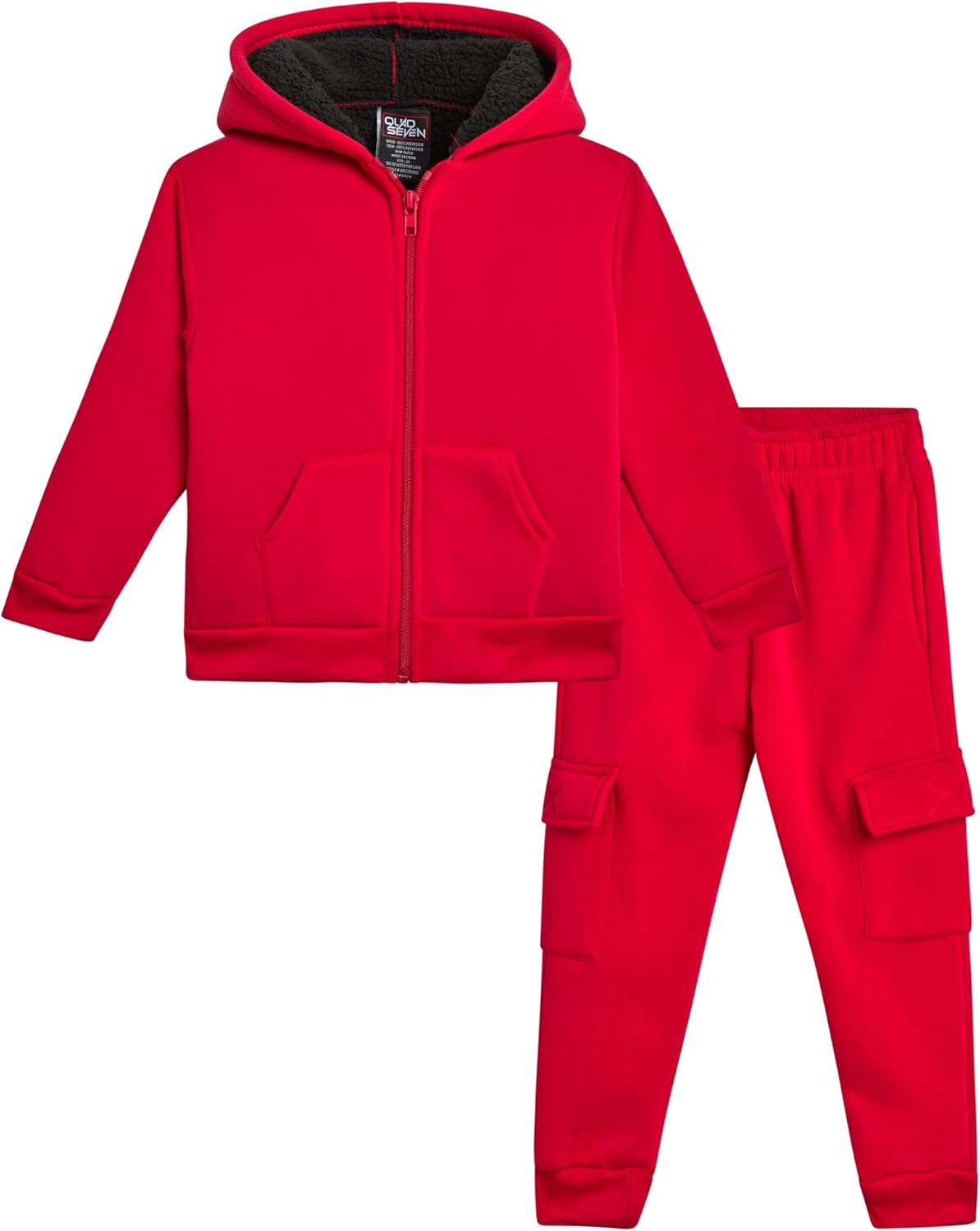 Quad Seven Toddler Boys Sherpa Fleece Jogger Set 1