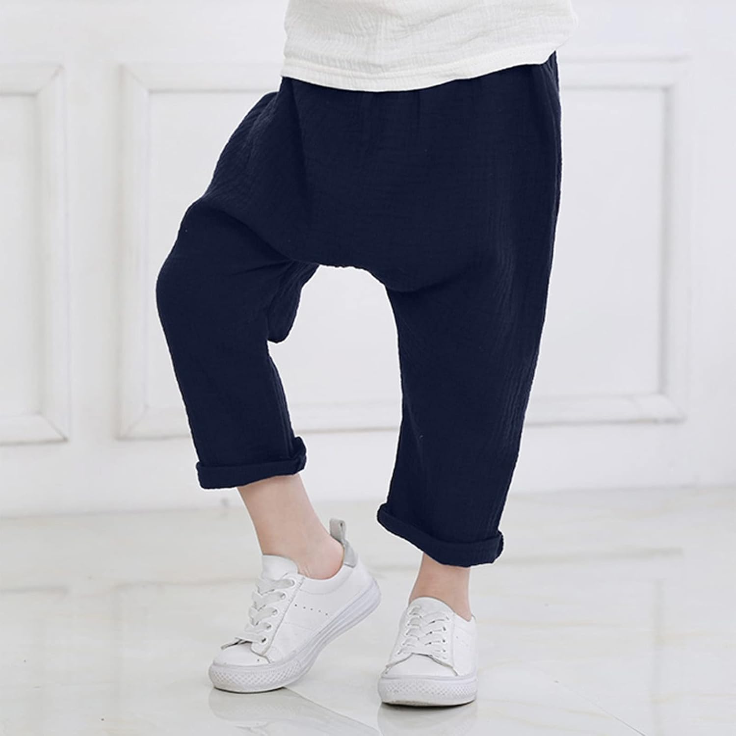 Cotton Linen Basic Harem Pants for Toddler