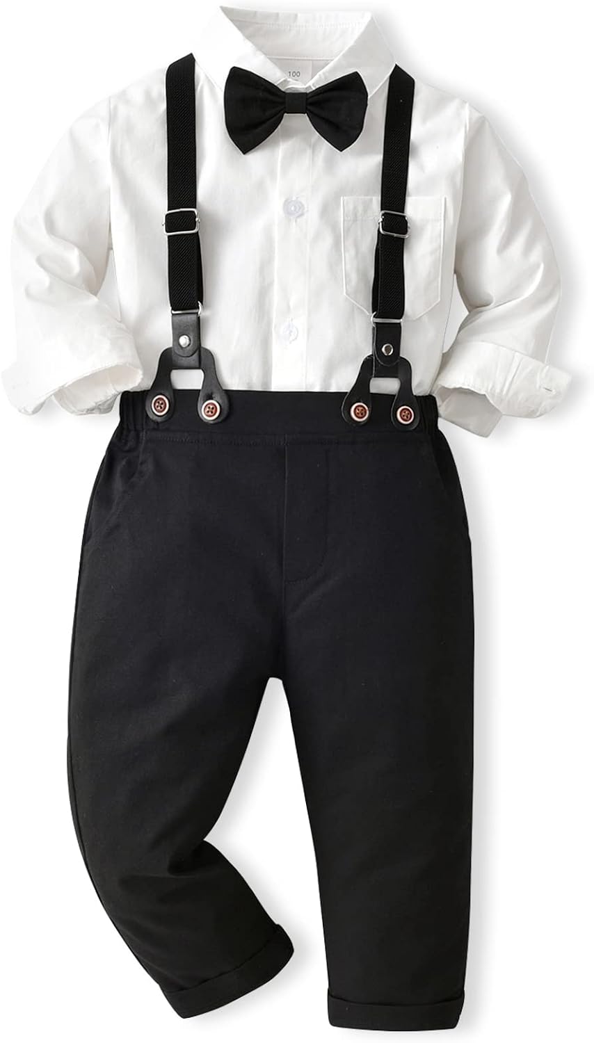 Perfect Toddler Boy Outfit 12M-8Y Cotton Button Down Pants Set