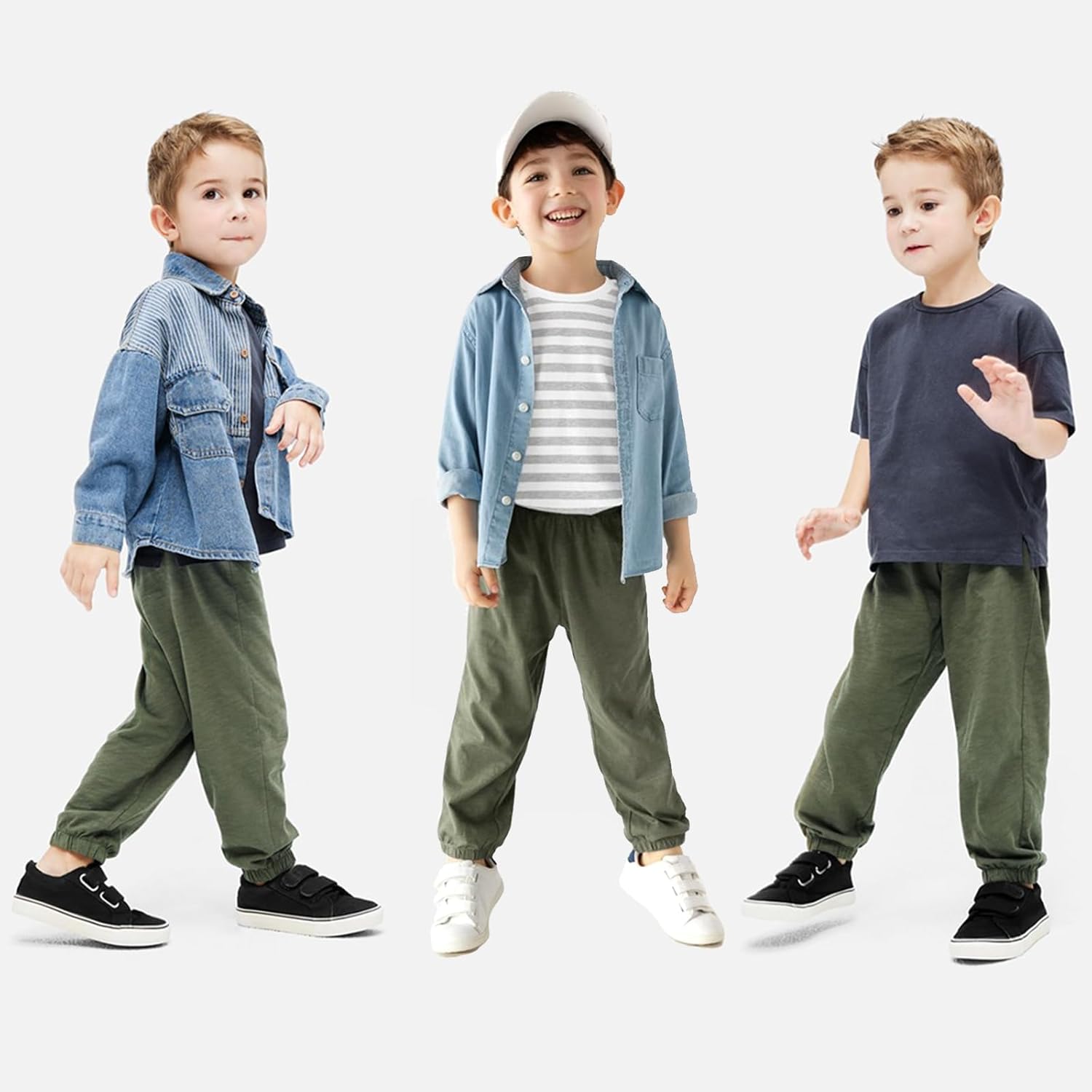 WATOCHE Toddler Boys 3-Pack Long Bloomers