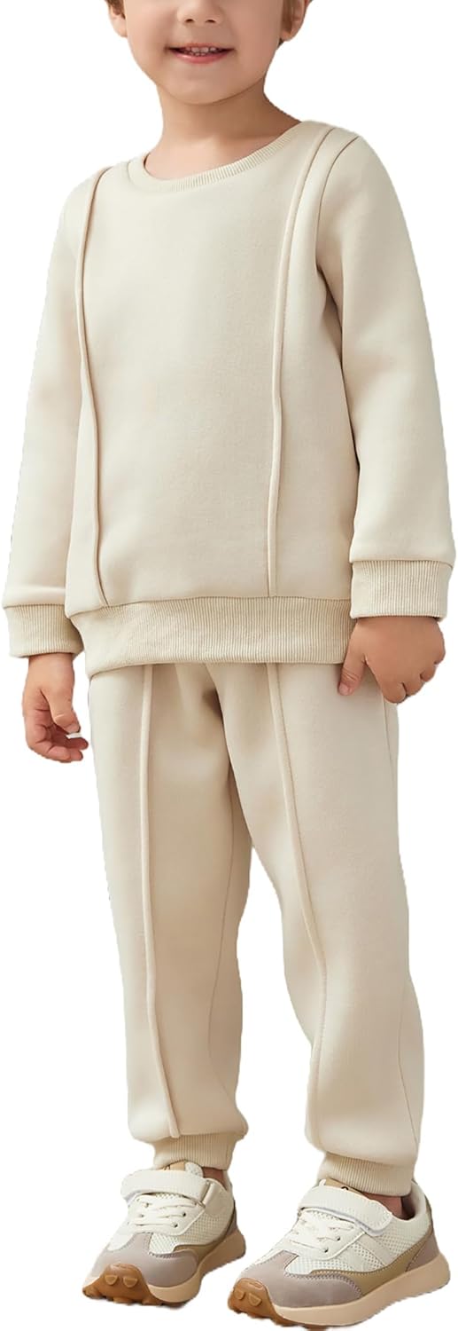Arshiner Boys Round Neck Long Sleeve Set Trendy Cozy for Kids