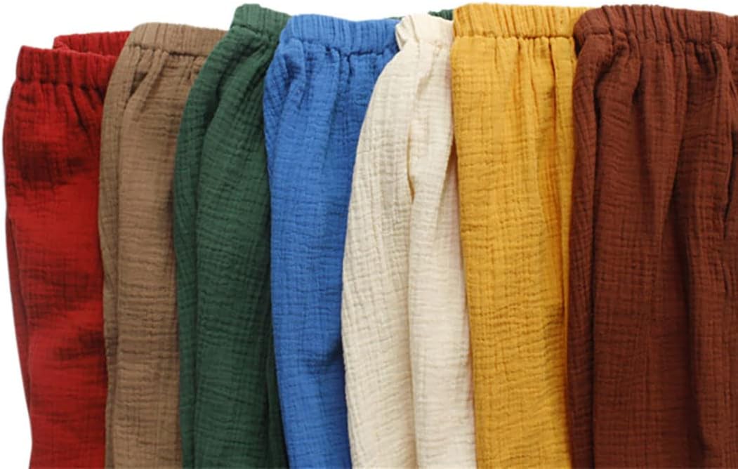 HDLEXD Toddler Basic Cotton Linen Harem Pants