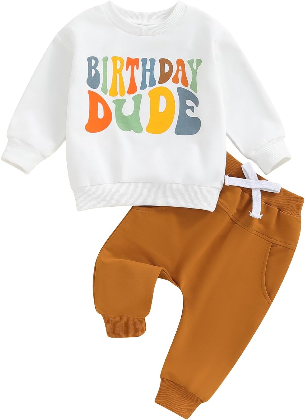 Kayotuas Happy 1st Birthday Toddler Set Cute Growth for Boys