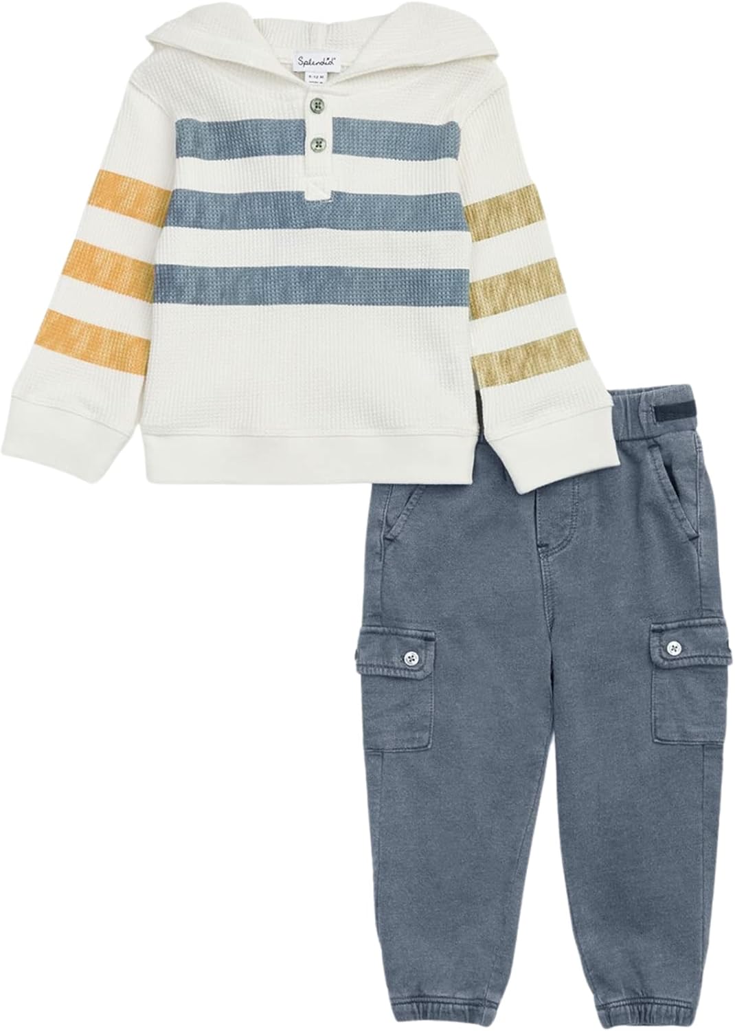 Splendid Baby Boys Waffle Long Sleeve Hoodie and Jogger Set