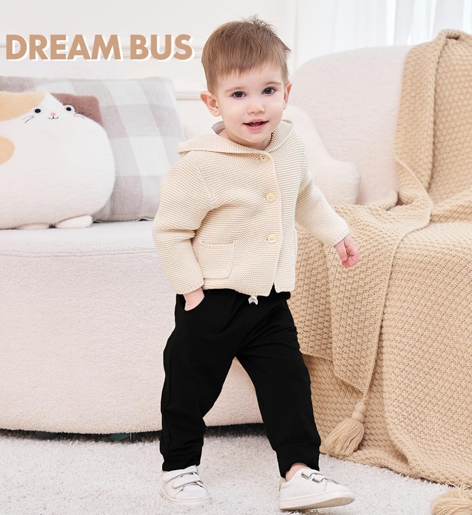 Adorable Toddler Jogger Pants with 3 Packs for Baby Boys
