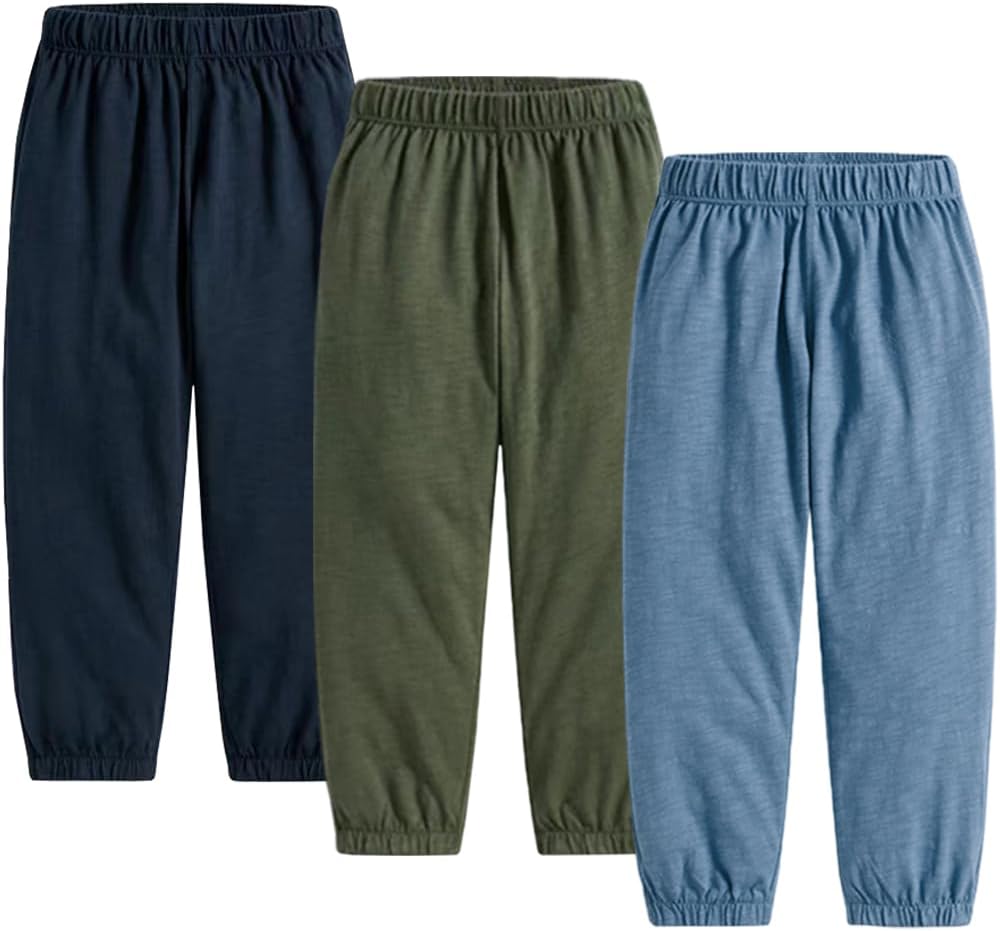 3-Piece Toddler Boy Soft Cotton Joggers