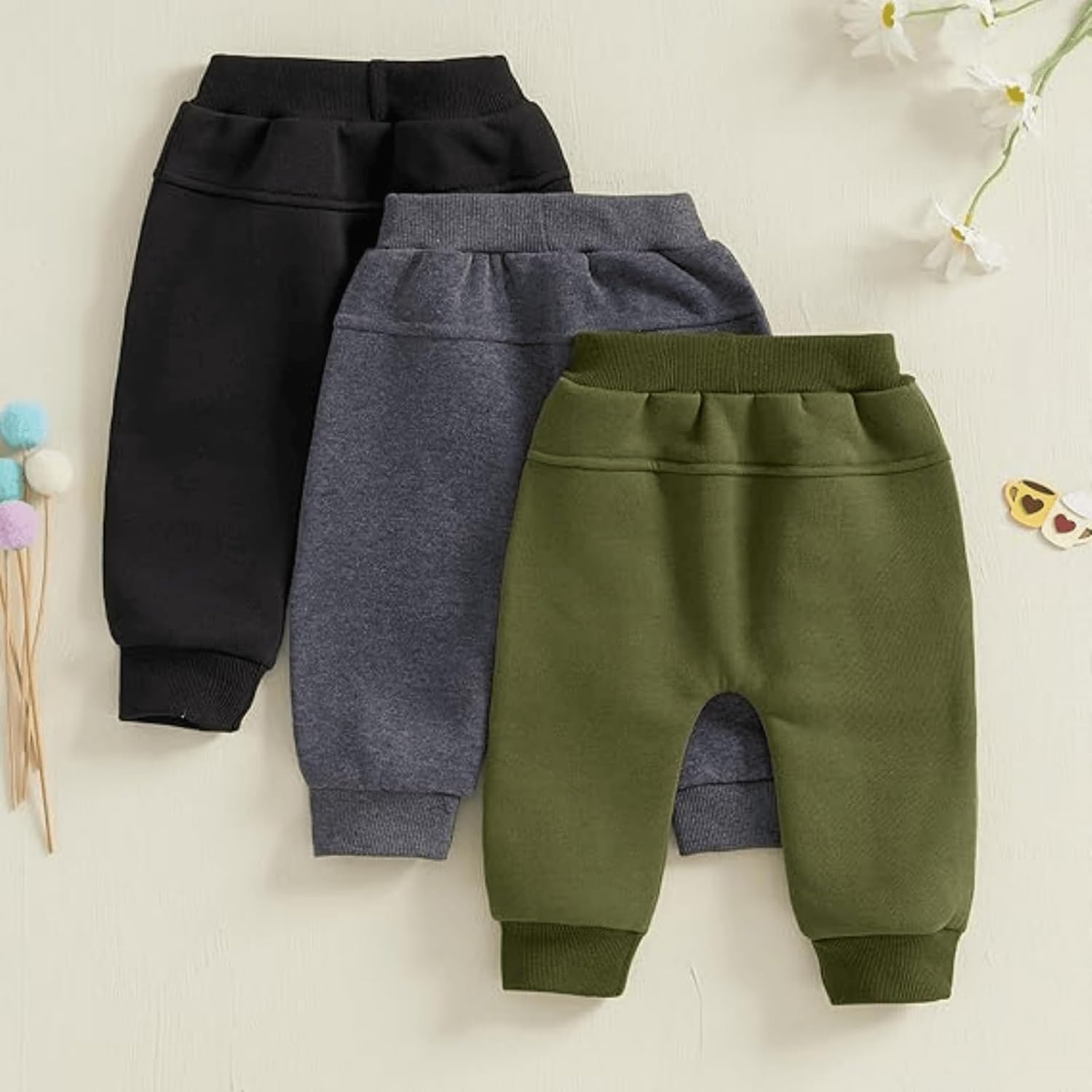 Premium Toddler Pull-On Jogger Pants for Boys Soft Stretchy Pants