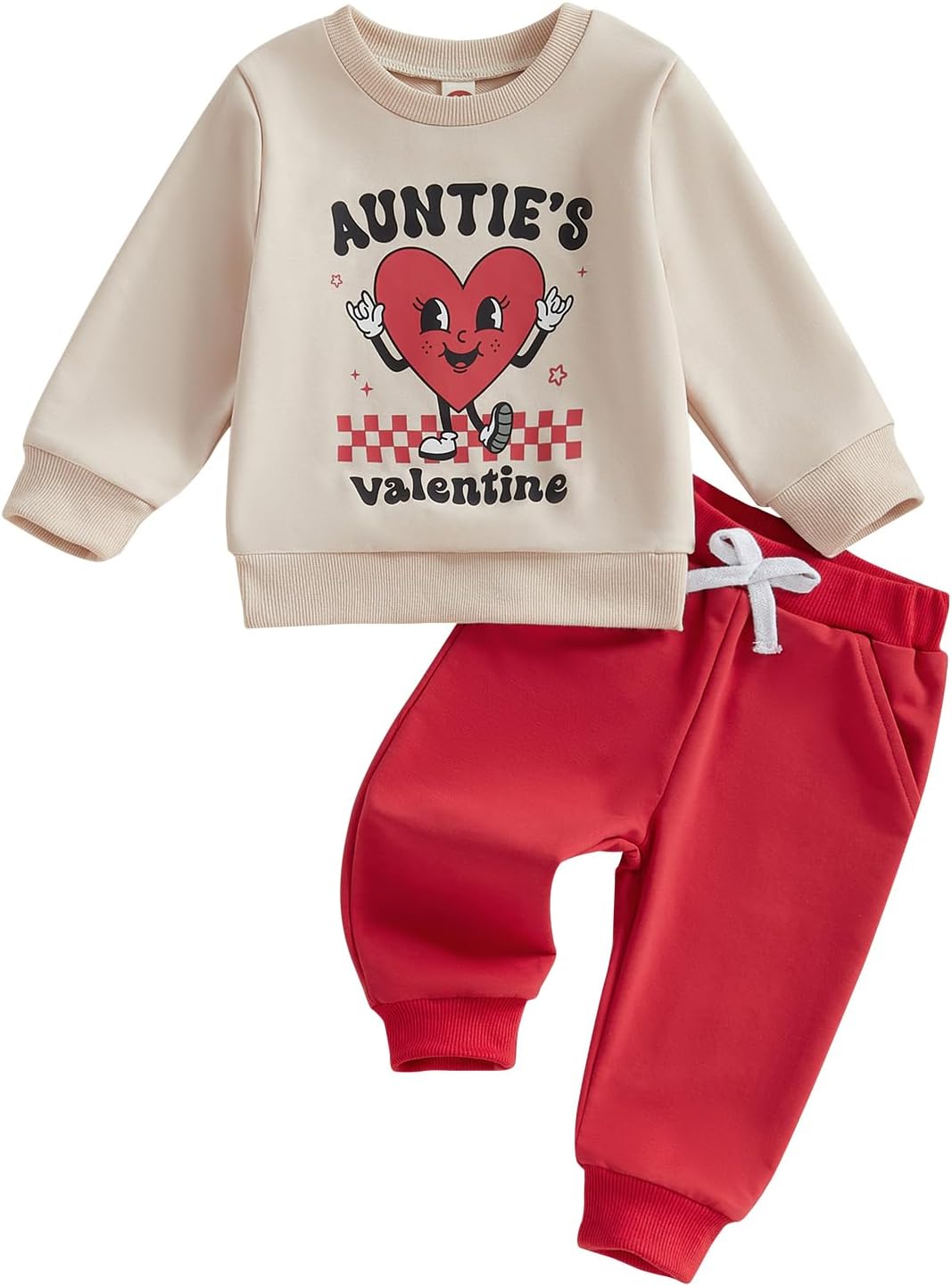 Canis toddler boys Valentines Day sweatshirt and jogger pants set
