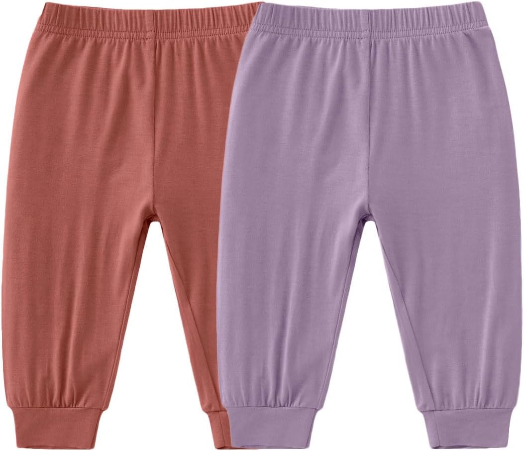 Bamboo Viscose Longer_linux Jogger Pants for Babies