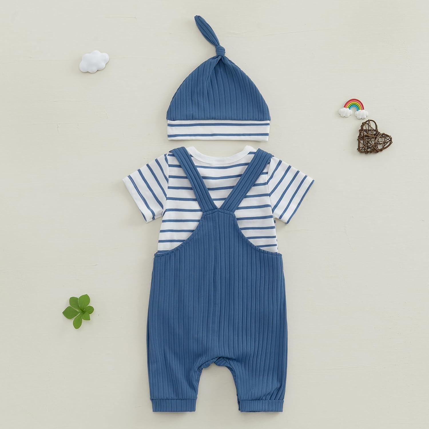 Newborn Boy Stripe Romper