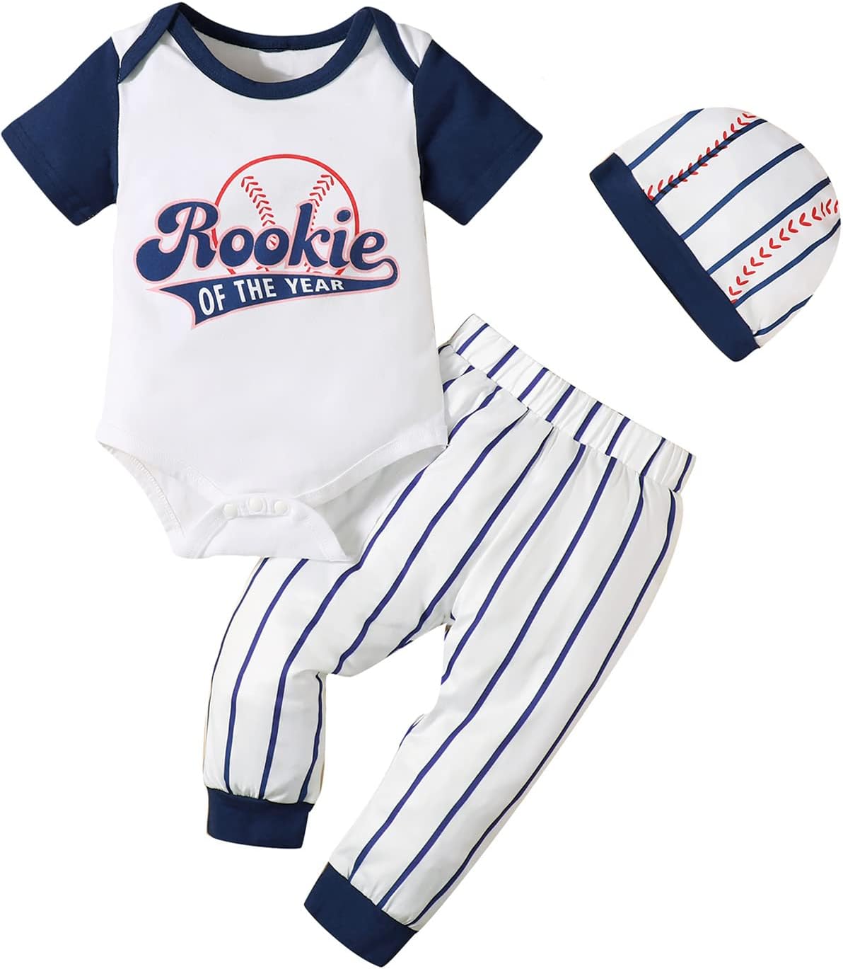 Baby Boy 1st Birthday Sports Baseball Outfit