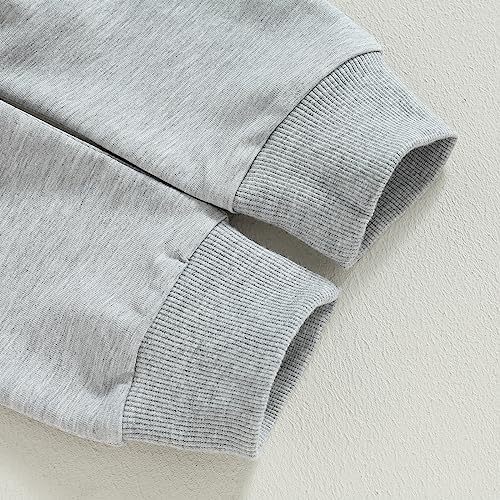 Toddler Fall Clothing Set Little Dude Dad Letter Sweatsuit Toddler Boys Fall Fashion