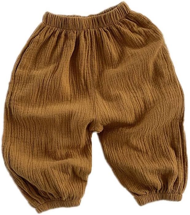 LNICEAR Toddler Cotton Linen Pants for Boys Lightweight Comfort