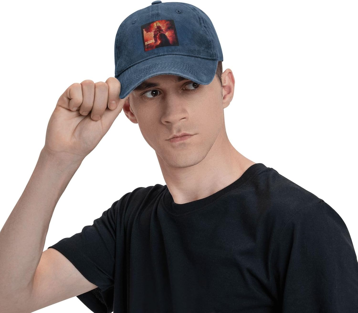 Adjustable Distressed Denim Novelty Hat
