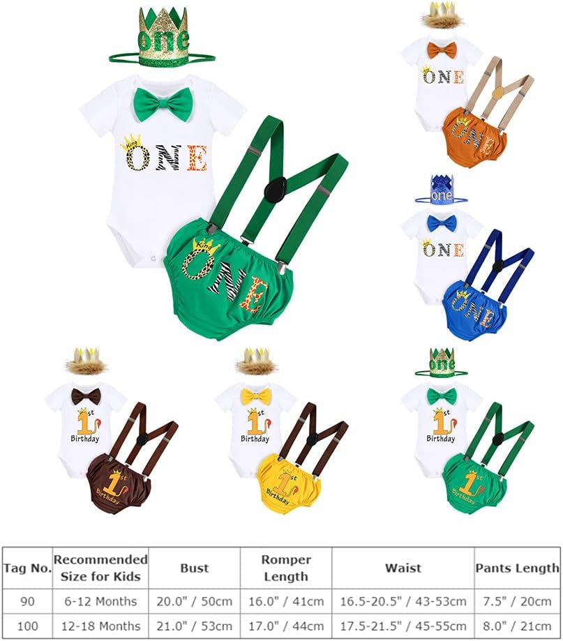 Jungle Safari Baby Boys 1st Birthday Party Set