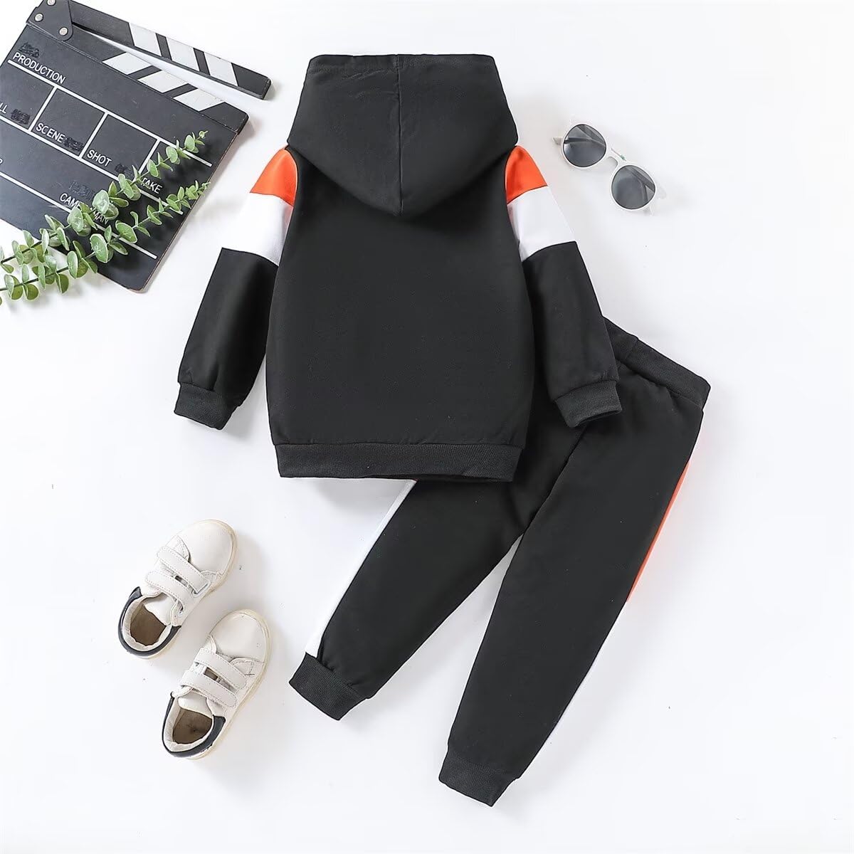 2-6T Toddler Boys Fashionable Hooded sweatshirt Pants Set