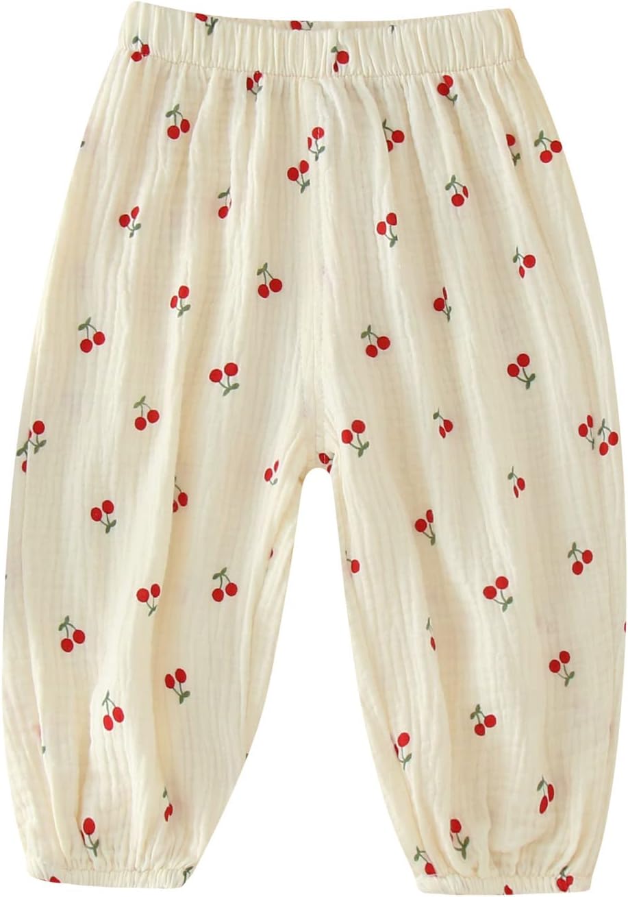 Toddler Boys Loveable Casual Fruity Floral Print Elastic Harem Pants