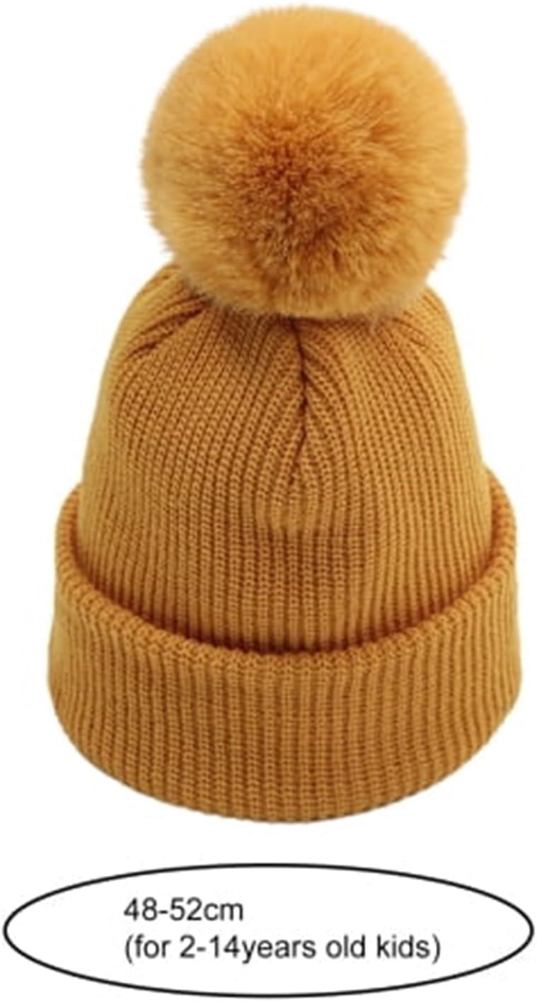 Newborn Winter Beanie for Infant with Pom-Pom