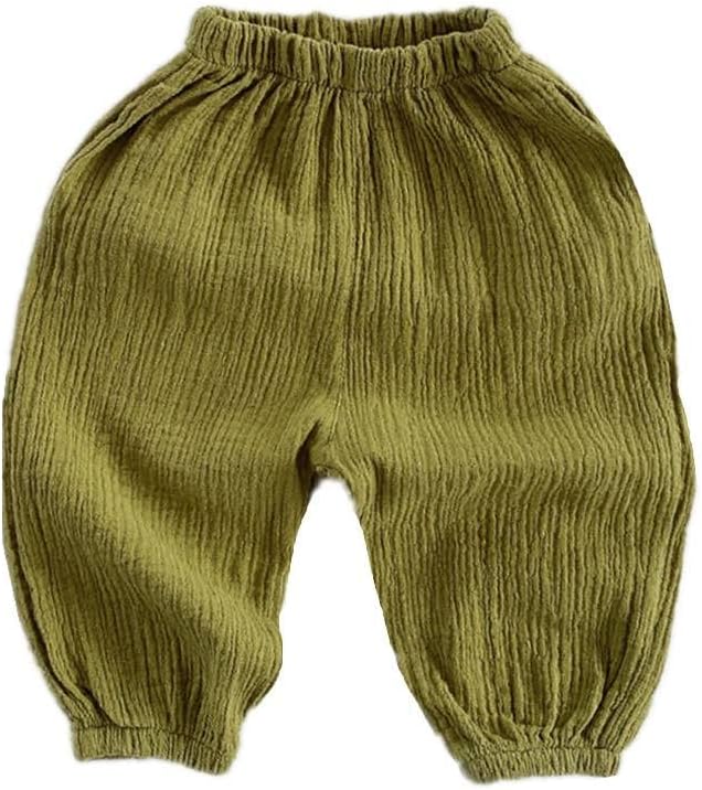 LNICEAR Toddler Basic Cotton Linen Comfy Comfort Pants