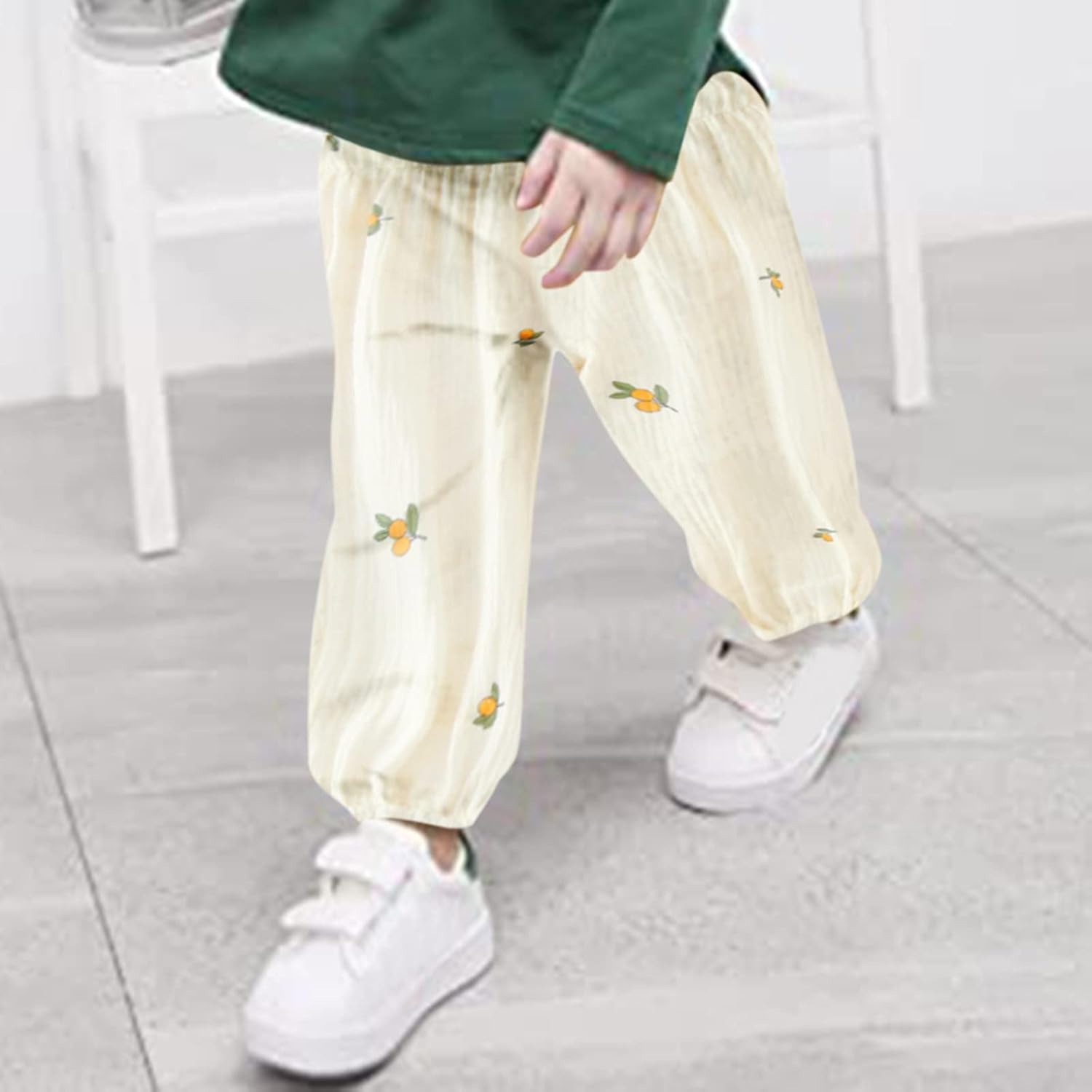 Toddler Linen Elastic Harem Pants for Boys and Girls 1