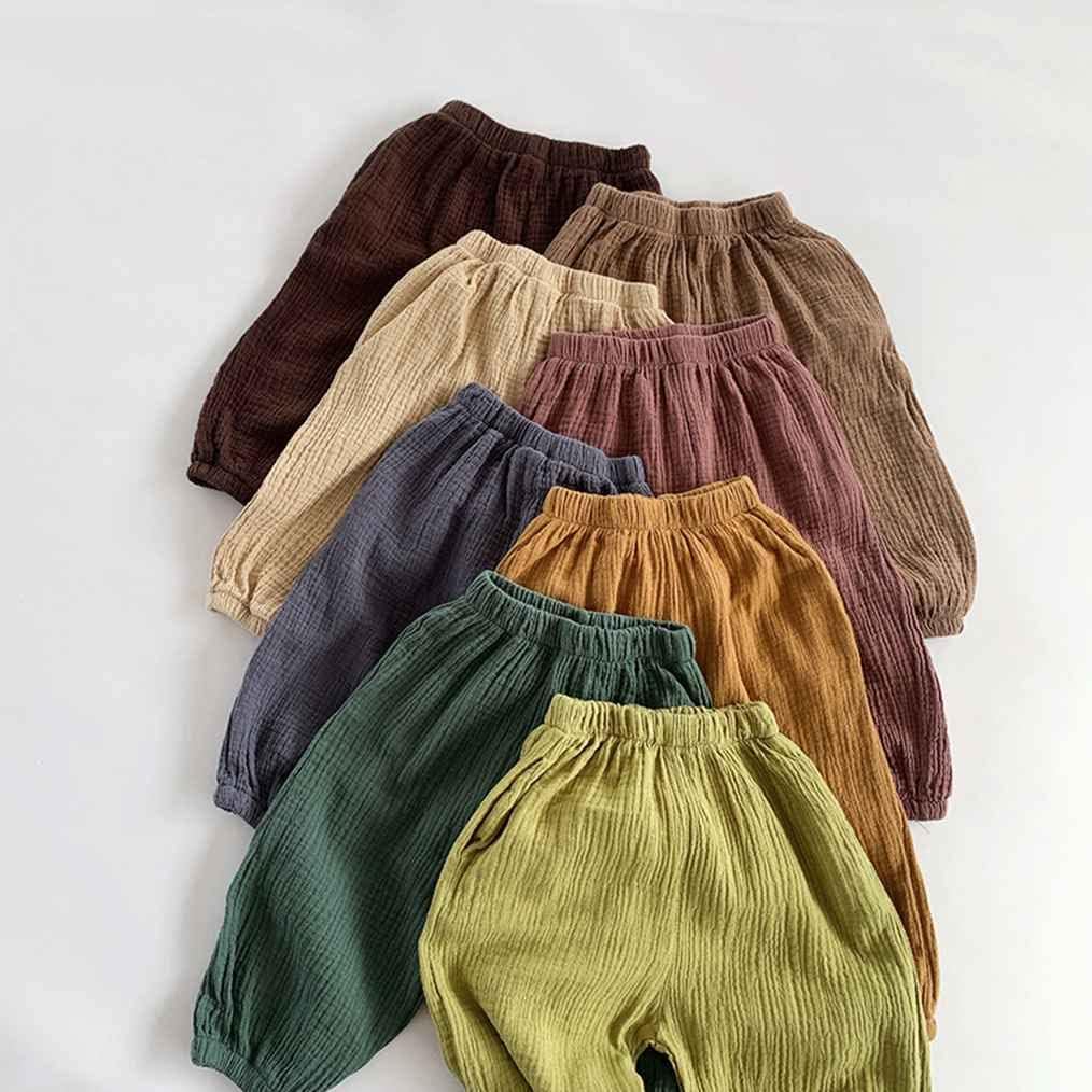 LNICEAR Toddler Basic Cotton Linen Comfy Comfort Pants