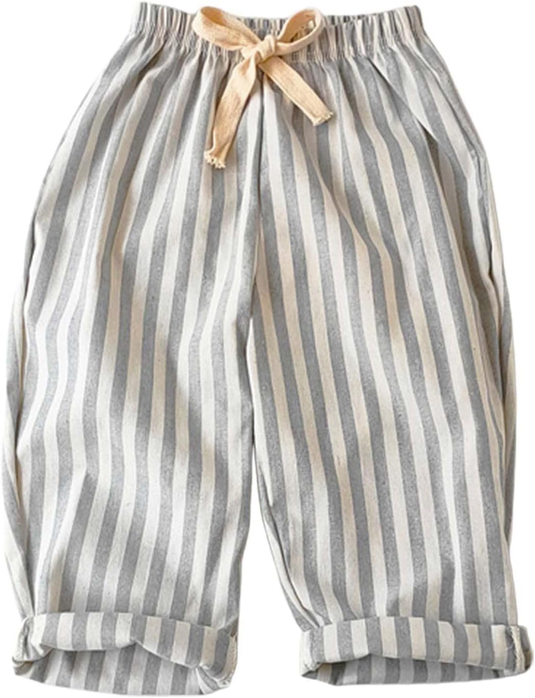 Elegant Striped Linen Haram Pants for Kids