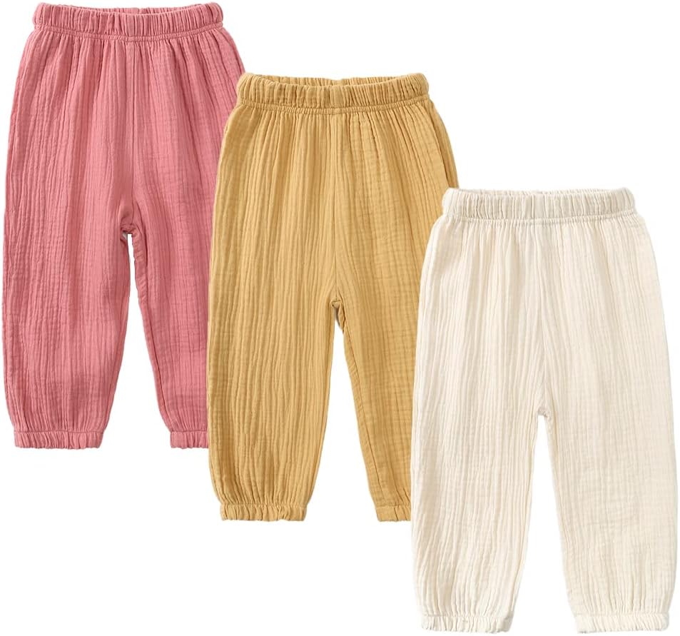 Comfort Style Cotton Linen Trousers for Kids