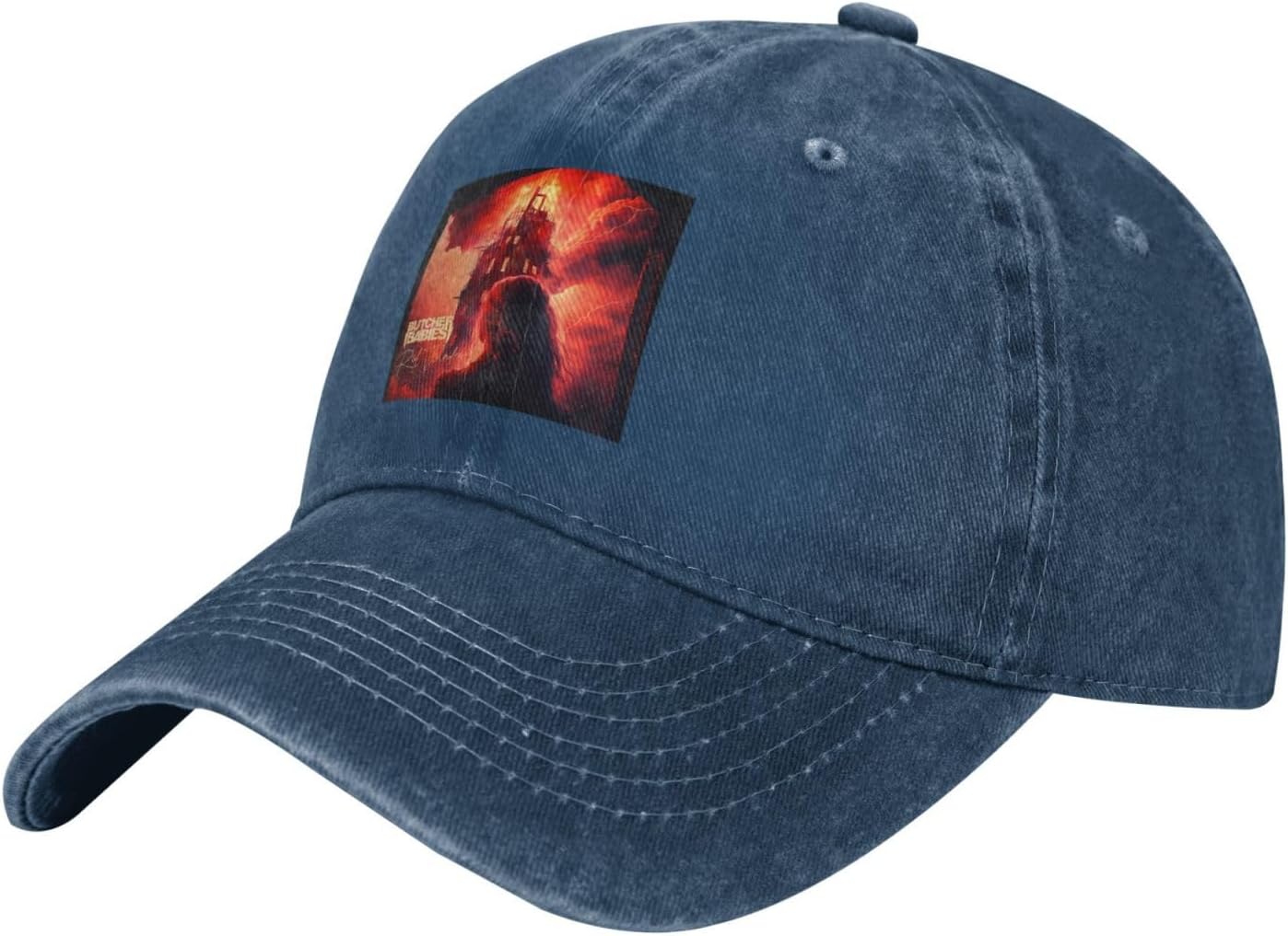 Adjustable Distressed Denim Novelty Hat