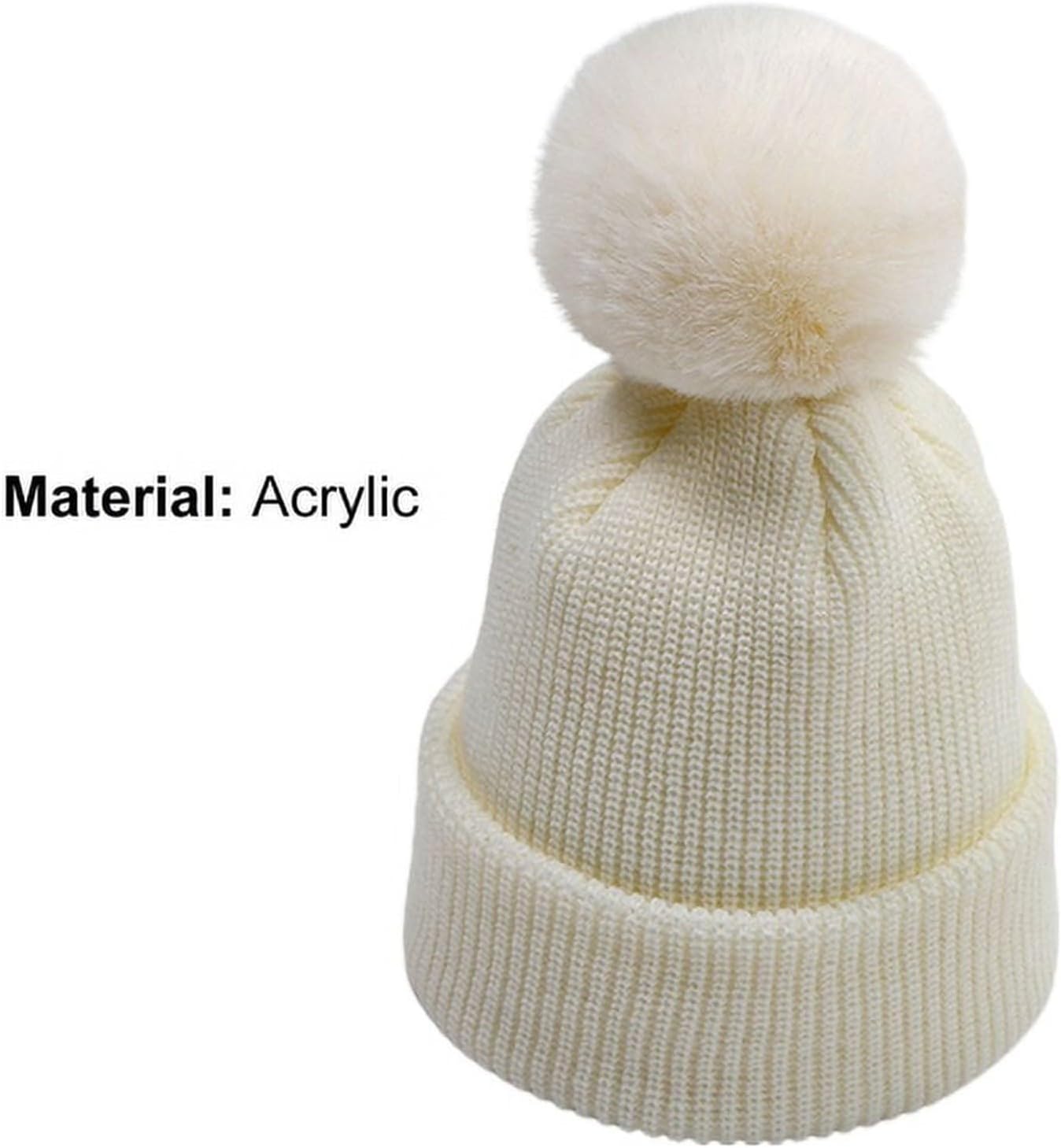 Newborn Winter Beanie for Infant with Pom-Pom