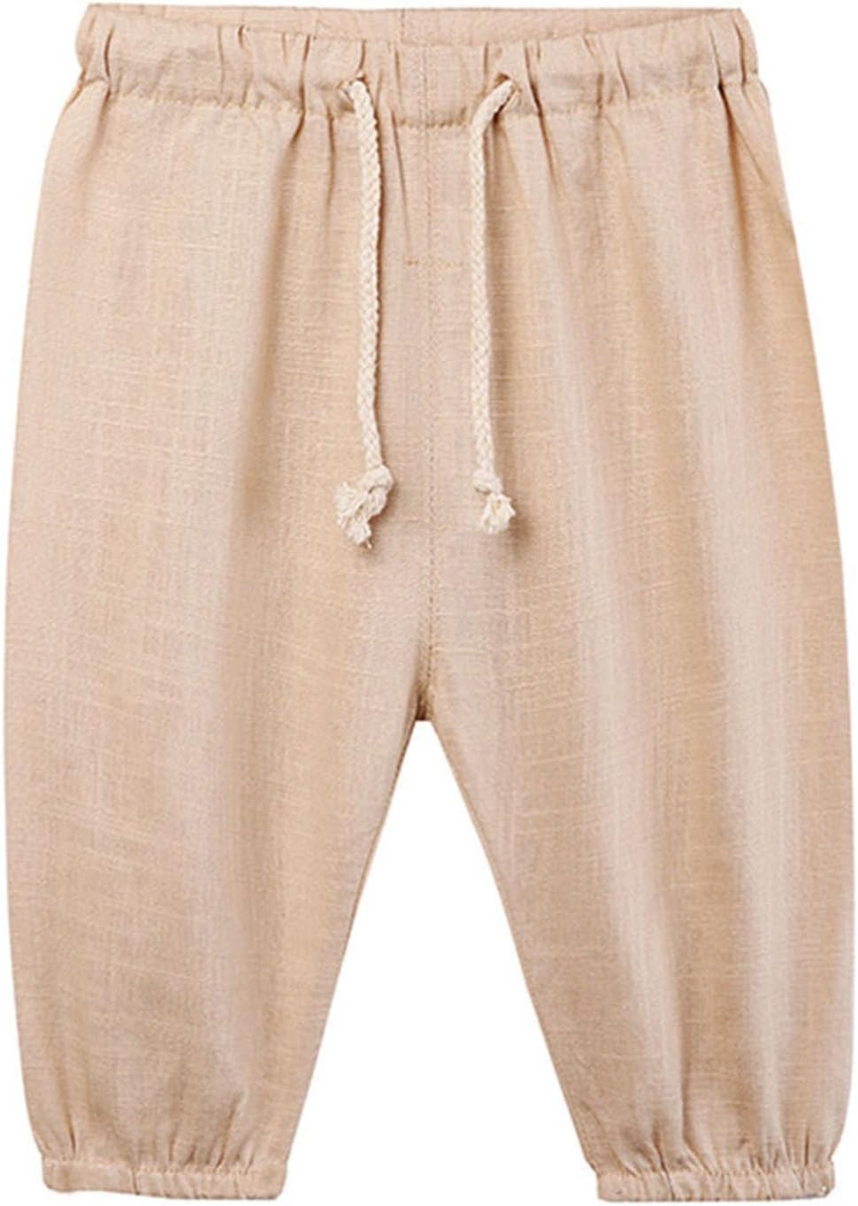 Kids Linen Harem Pants for Boys Girls Spring Summer Lounge